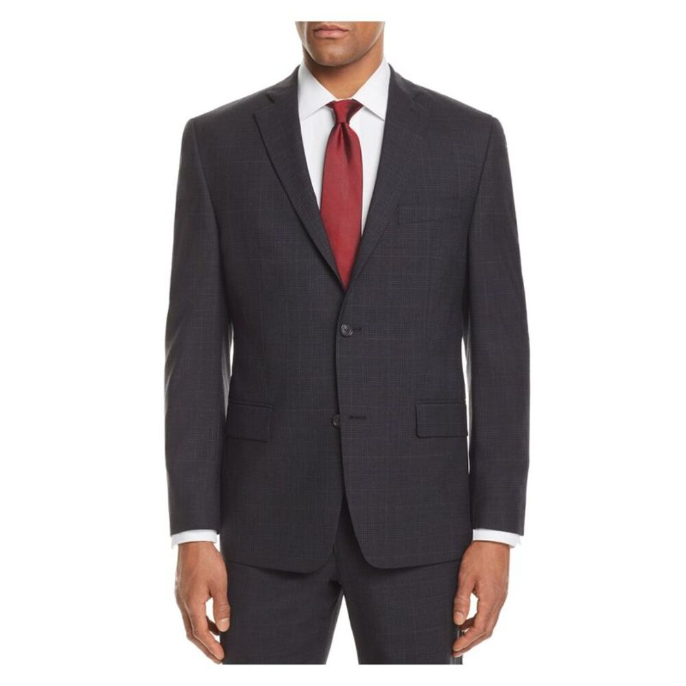 MICHAEL KORS Mens Gray Single Breasted Classic Stretch Suit Separate Blazer 38R
